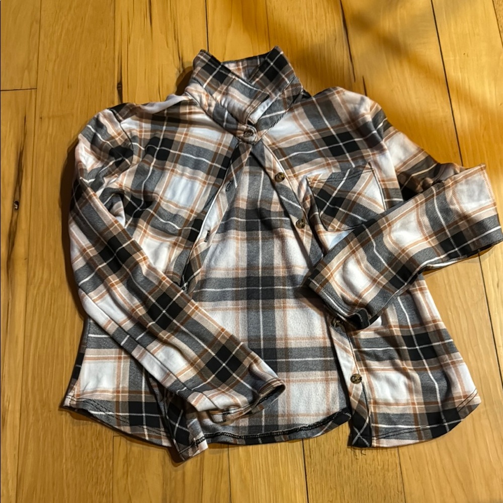 Plaid Button-Up Shirt